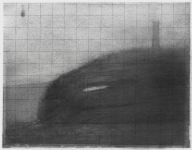  dessin colline noir avec une cheminee